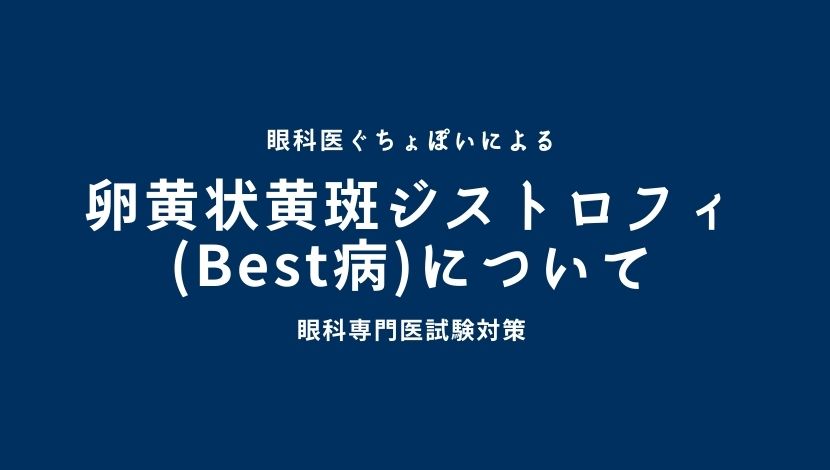 卵黄状黄斑ジストロフィ(Best病)について|眼科医ぐちょぽいのオンライン勉強会