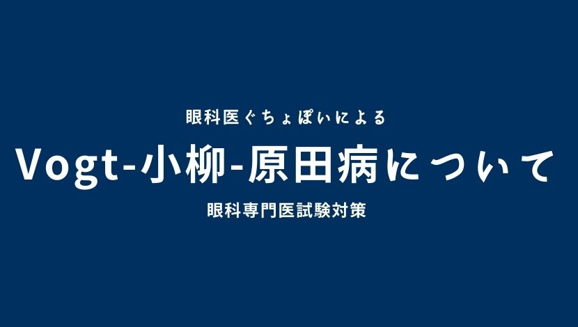 Vogt小柳原田病について|眼科医ぐちょぽいのオンライン勉強会