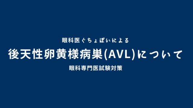 後天性卵黄様病巣(AVL)について